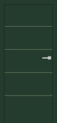 Drzwi z intarsjami Altamura Lux 807 w kolorze ciemnozielonym ST CPL, z klamką inox.