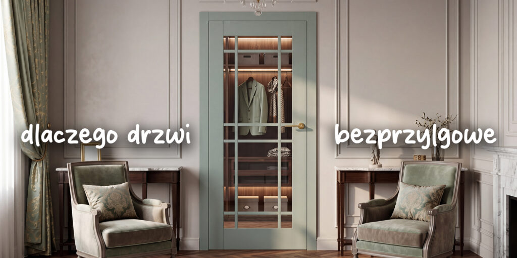 Nowoczesne drzwi bezprzylgowe ERKADO z gładką powierzchnią skrzydła licującą się z ościeżnicą
