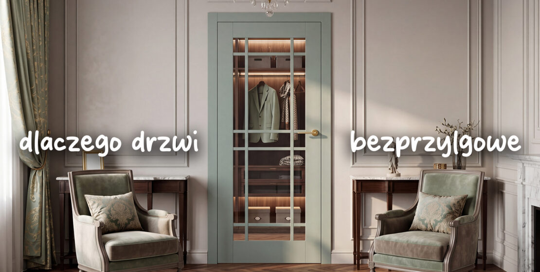 Nowoczesne drzwi bezprzylgowe ERKADO z gładką powierzchnią skrzydła licującą się z ościeżnicą