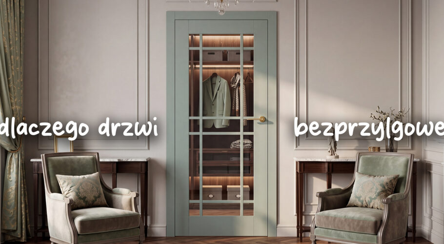 Nowoczesne drzwi bezprzylgowe ERKADO z gładką powierzchnią skrzydła licującą się z ościeżnicą